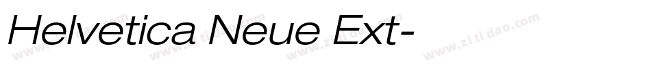 Helvetica Neue Ext字体转换